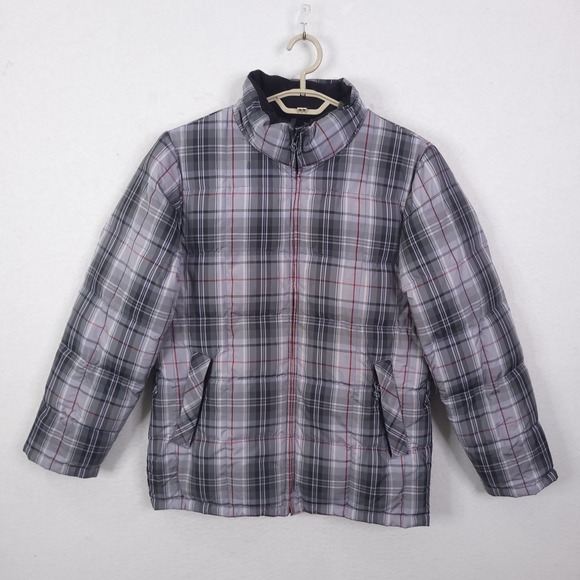 Eddie Bauer Jackets & Blazers - Vintage Eddie Weatheredge Bauer Goose Down Puffer Jacket Women Small Gray Plaid